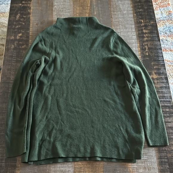 🎀Women’s J Jill Brand Mock Turtleneck Sweater Size Medium Hunter Green Color - Picture 5 of 5